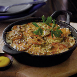 SWEET POTATO MUSTARD GRATIN