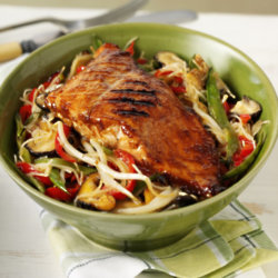 Honey-Glazed Salmon With Stir-Fry