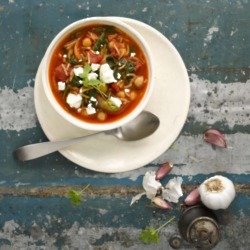 Italian Chickpea, Spinach & Rice Soup