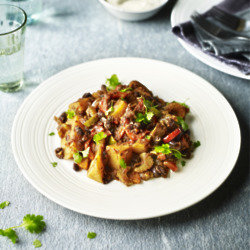 Jerk potato and black bean curry