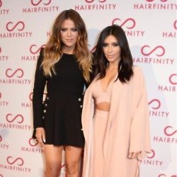 Kim and Khloe at the launch