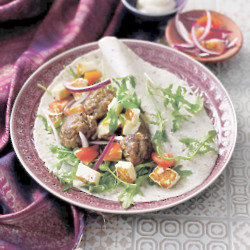 Grilled Lamb & Halloumi Wrap By Victus & Bibo