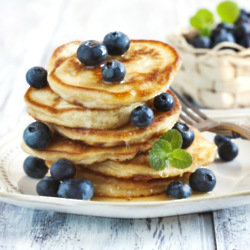 Lemon, Blueberry and Ricotta Pancakes