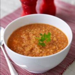 Spiced Red Lentil and Tomato Soup