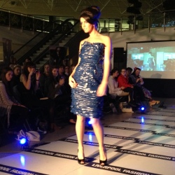 Dress made from plastic