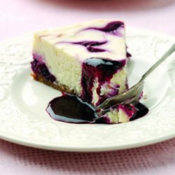 Lime and blackcurrant cheesecake