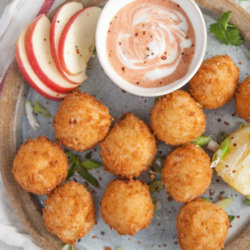 Manchego, Parmesan and Pink Lady® Apple Croqueta with Smoked Paprika Dip