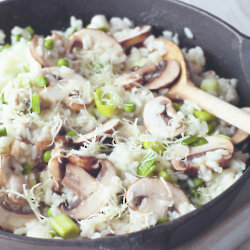 Cheddar Gorgeous Mushroom and Leek Risotto