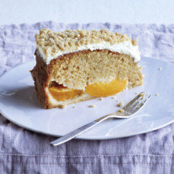 Peach And Crème Fraiche Crumble Cake