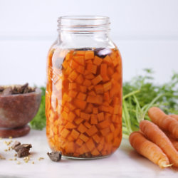 Vegan Smokey Black Cardamom Pickled Carrots