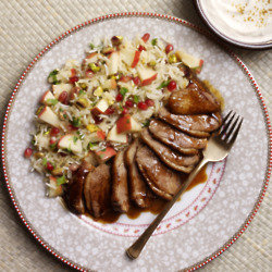 Pink Lady Apple Persian Jewelled Rice With Pan-Seared Pomegranate Duck 