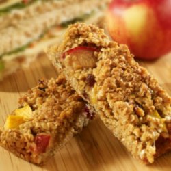 Plum and nectarine oat bars