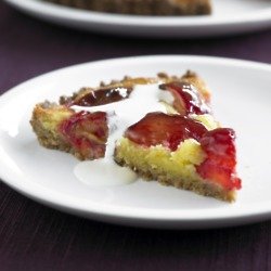 Plum, Almond and Elderflower Tart