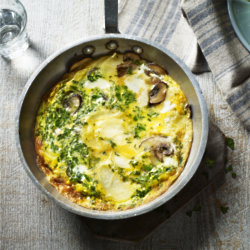 Potato And Mushroom Omelette