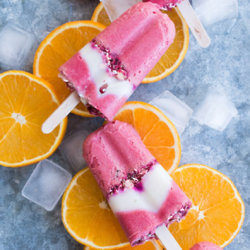 Raw Orange & Beetroot Muesli Ice Lollies