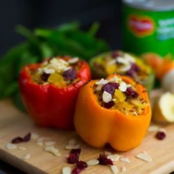 Vegan quinoa stuffed peppers
