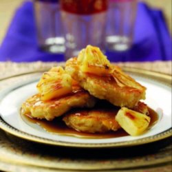 Coconut Rice Pancakes with Caramelised Pineapple