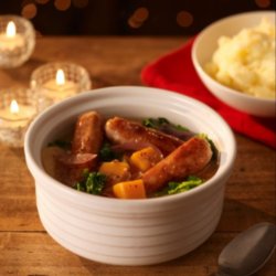 Apple, Sausage and Butternut Squash Pot-Roast