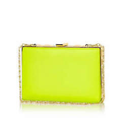 lime green clutch bag river island