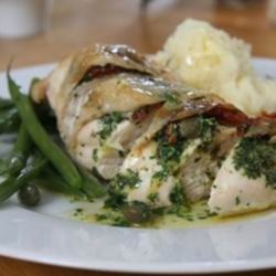 Roasted Chicken with Lemon and Parsley Butter