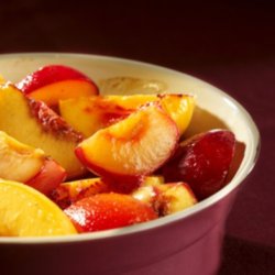 Roasted stone fruits with vanilla