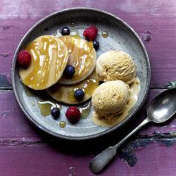 Scotch Pancakes served with Maple Syrup