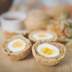 Thai red curry Scotch eggs