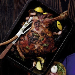 GARLIC, ROSEMARY AND LEMON MARINATED ROAST LAMB SHOULDER