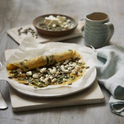 Spinach, Feta & Pumpkin Roll-Up