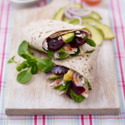 Sweet Chilli Infused Beetroot And Chicken Wraps