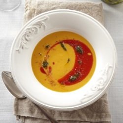 Sweet Potato And Pepper Soup Duet