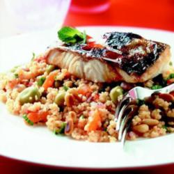 Vegetable Cous Cous with Seared Cod