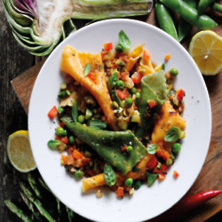 Vegetarian Multi-Coloured And Multi-Veggie Pasta